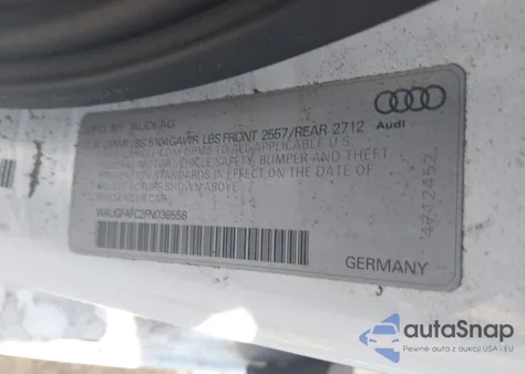 2015 Audi A6 2.0T Premium from USA, damaged, VIN WAUGFAFC2FN036558